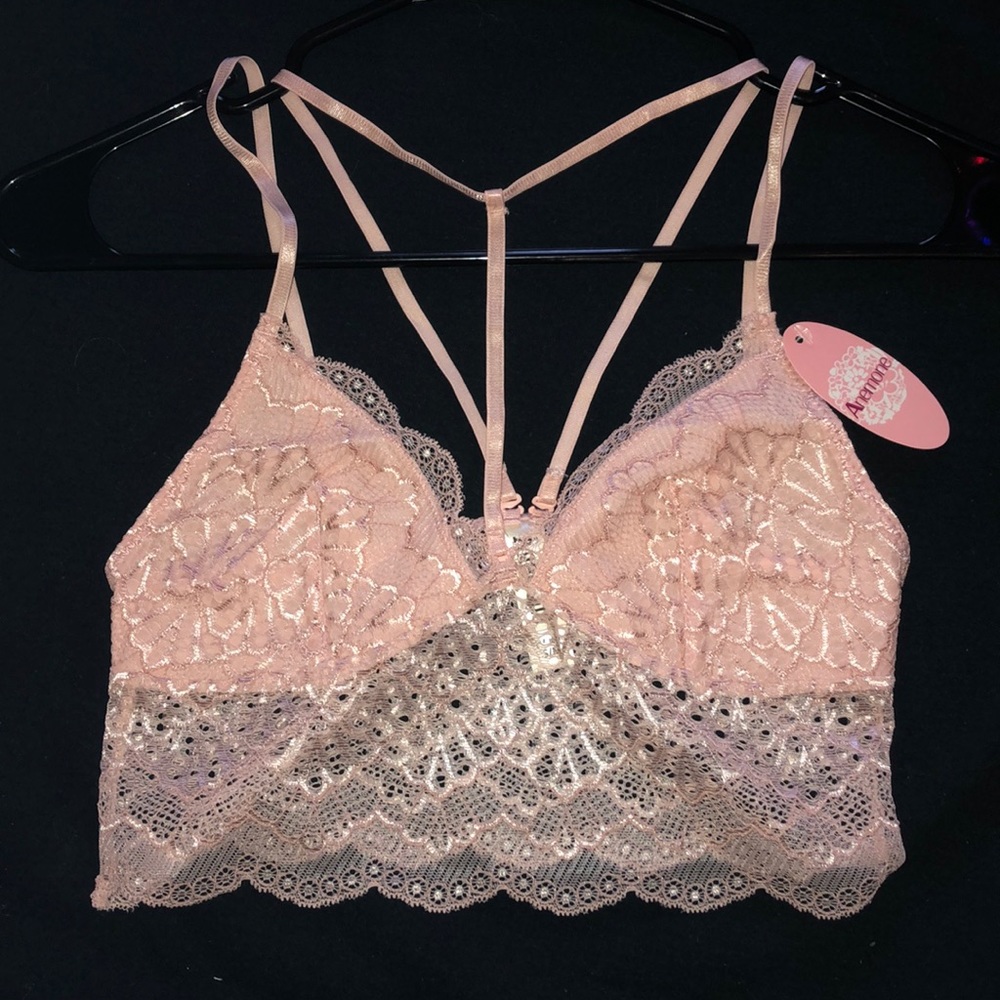 light pink lace bralette
